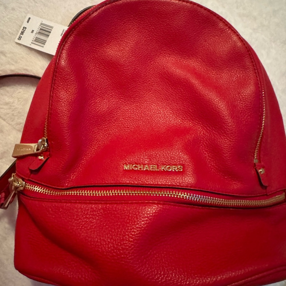 Michael Kors Bold Red Backpack - image 1
